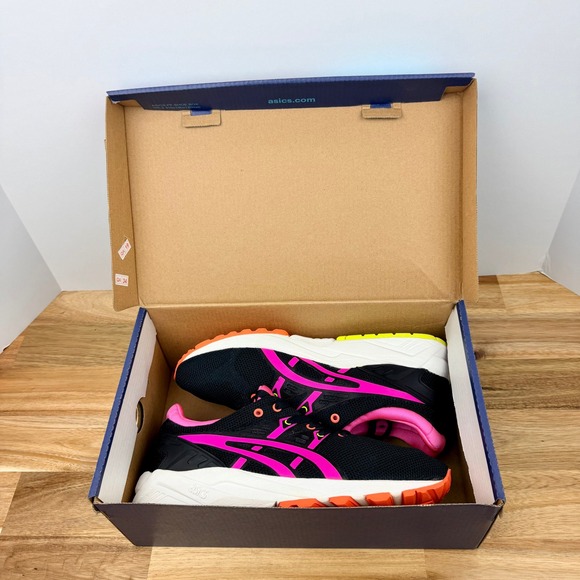 ASICS Women Black Pink Gel Running Shoes Sneakers Athletic Shoes 8.5 - Picture 2 of 11